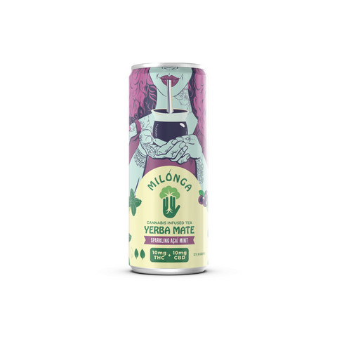 Acai - Mint Yerba Mate Drinks (CBD/THC Infused 5-10 mg)