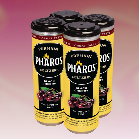 Black Cherry THC-Infused Sparkling Drinks (4 Pack)