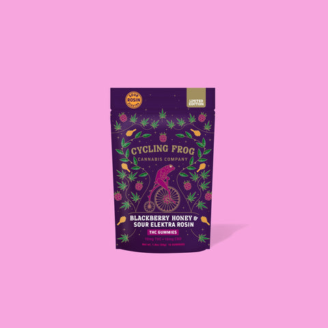 Blackberry Honey Rosin Gummies, 10mg THC + 10mg CBD