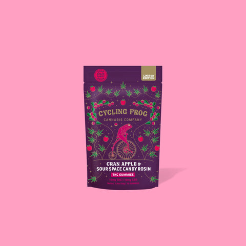 Cran Apple Rosin Gummies, 10mg THC + 10mg CBD