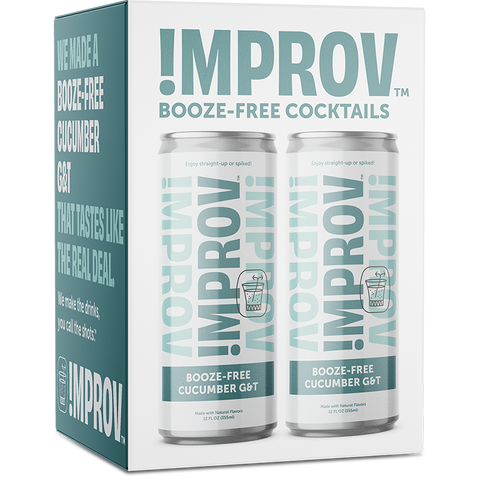 Booze-Free Cucumber G&T 8 Pack by IMPROV Booze-Free Cocktails