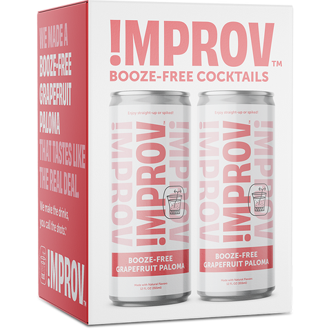 Booze-Free Grapefruit Paloma 8 Pack by IMPROV Booze-Free Cocktails